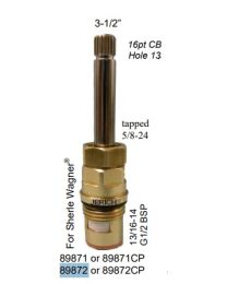 JERICH, 89872LF, SHERLE WAGNER QAURTER TURN CERAMIC CARTRIDGE, COLD