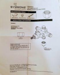  SYMMONS, T05537KIT, CAP, BRASS, 1/2" NPT
