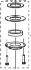 TOTO, THP4413, VALVE LOCK NUT KIT FOR TL970DDLQ/TL970DD1LQ