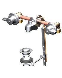 UNION BRASS, 170-8, LEDGEBACK 8" LAVATORY FAUCET WITH POP-UP