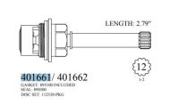 WALTER, 401661, FOR ARTISTIC BRASS 2 HANDLE TUB & SHOWER FAUCET SHORT CERAMIC CARTRIDGE HOT
