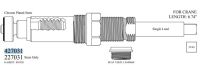 WALTER, 427031, CRANE PRE-WAR TUB & SHOWER STEM  RIGHT HAND SINGLE LEAD  ASSEMBLY SQUARE BROACH
