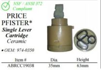 WALTER, ABRCC19038, PRICE PFISTER (974-0350) SINGLE LEVER CERAMIC CARTRIDGE
