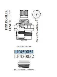 WALTER, LF450051, FOR KOHLER KITCHEN FAUCET CERAMIC CARTRIDGE (HOT)
