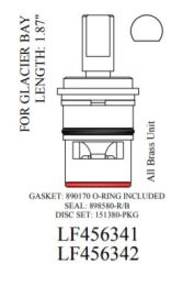 WALTER, LF456341, GLACIER BAY LAVATORY FAUCET CERAMIC CARTRIDGE, HOT