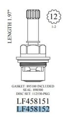 WALTER, LF458152, FOR ARTISTIC BRASS WIDESPREAD CERAMIC CARTRIDGE, COLD