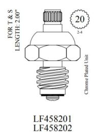 WALTER, LF458201, T&S CHROME PLATED CARTRIDGE, HOT