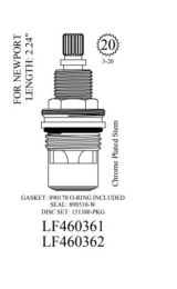 WALTER, LF460362, NEWPORT BRASS LAVATORY FAUCET CERAMIC CARTRIDGE, COLD