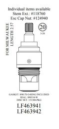 WALTER, LF463942, MILWAUKEE BRASS CERAMIC CARTRIDGE, COLD 