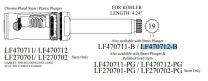 WALTER, LF470712-B, FOR KOHLER VALVET TUB & SHOWER FAUCET CARTRIDGE (COLD)