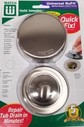 WATCO, 948700-PP-BN-G-3P-C, UNIVERSAL NUFIT BATHTUB STOPPER AND DRAIN TRIM KIT, BRUSHED NICKEL