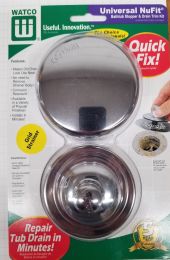 WATCO, 948700-PP-CP-G-3P-C, UNIVERSAL NUFIT BATHTUB STOPPER AND DRAIN TRIM KIT, CHROME
