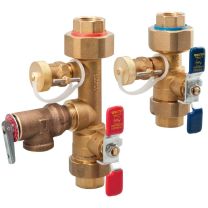 WATTS, 3/4 LFTWH-UT-HC-RV, 3/4" TANKLESS WATER HEATER VALVE SET WITH RELIEF  VALVE