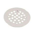 Brushed nickel tub/shower drain covers