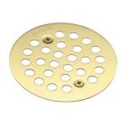 Polished brass tub/shower drain covers