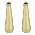 MOEN TRADITIONAL REPLACEMENT HANDLE KNOB INSERTS, POLISHED BRASS