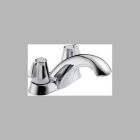 Classic: Two Handle Centerset Lavatory Faucet - Less Pop-Up