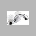 Classic: Two Handle Centerset Lavatory Faucet - Less Pop-Up