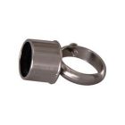 D-Rod Connection Loop Fitting, Polished Chrome