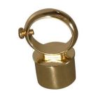 D-Rod Connecting Loop Fitting, Polished Brass