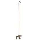Tub Filler with Elephant Spout , Metal Cross Handles, 62" Riser, 6" Elbows,  Brushed Nickel