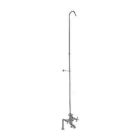 Tub Filler with Elephant Spout , Metal Cross Handles, 62" Riser, 6" Elbows, Polished Chrome