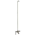 Tub Filler with Elephant Spout , Metal Cross Handles, 62" Riser, 6" Elbows,  Polished Nickel