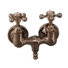 Tub Filler with Old Style Spigot, Metal Cross Handles, Polished Nickel