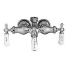 Tub Filler with Old Style Spigot, Porcelain Lever Handles, Polished Chrome