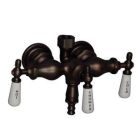 Tub Filler with Old Style Spigot, Porcelain Lever Handles, Oil Rubbed Bronze