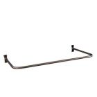 U" Shower Rod, 30" X 30" With Flanges, Brushed Nickel