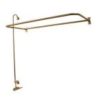 Tub Filler with Code Spout,  Plastic Lever Handles, 56" Riser, Shower Head, Rectangular Shower rod, Polished Brass