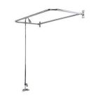 Tub Filler with Code Spout,  Plastic Lever Handles, 56" Riser, Shower Head, Rectangular Shower rod, Polished Chrome