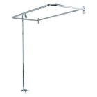 Washerless Diverter Bathcock with Metal Lever Handles, 62" Riser, Showerhead, Rectangular Shower Rod, Polished Chrome