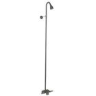 Washerless Diverter Bathcock with Metal Lever Handles, 62" Riser, Showerhead, Polished Chrome