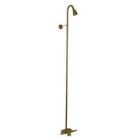 Washerless Diverter Bathcock with Plastic Lever Handles, 62" Riser, Showerhead, Polished Brass
