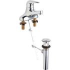 Single Lever Dual Supply Mixing Sink Faucet W/ Pop-Up Waste (Quantity 6)