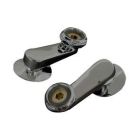 Swivel Arm Connectors for Wall Mount Faucet, Pair, Polished Chrome