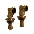 Elbows for Deck Mounting, 2"Pair, Polished Brass