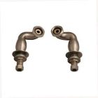 Elbows for Deck Mounting, 4"S-type, Pair, Brushed Nickel