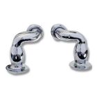 Elbows for Deck Mounting, 4"S-type, Pair, Polished Chrome
