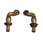 Elbows for Deck Mounting, 4"S-type, Pair, Polished Brass