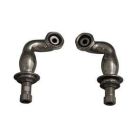 Elbows for Deck Mounting, 4"S-type, Pair, Polished Nickel