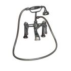 Rim Mounted Tub Filler with Metal Hand shower, Metal Lever Handles, Metal Diverter-Polished Chrome