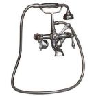 Tub Wall Mounted Filler with Metal Hand shower, Metal Lever Handles, Metal Diverter-Polished Chrome
