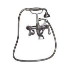 Tub Wall Mounted Filler with Metal Hand shower, Metal Lever Handles, Metal Diverter-Polished Chrome
