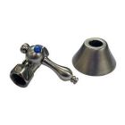 Straight Stop With Flange, 1/2" Comp x 1/2" IPS, Brushed Nickel
