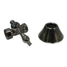 Straight Stop With Flange, 1/2" Comp x 1/2" IPS, Chrome