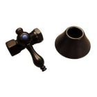 Straight Stop With Flange, 1/2" Comp x 1/2" IPS, Oil Rubbed Bronze