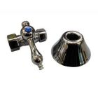 Straight Stop With Flange, 1/2" Comp x 5/8" Comp, Chrome